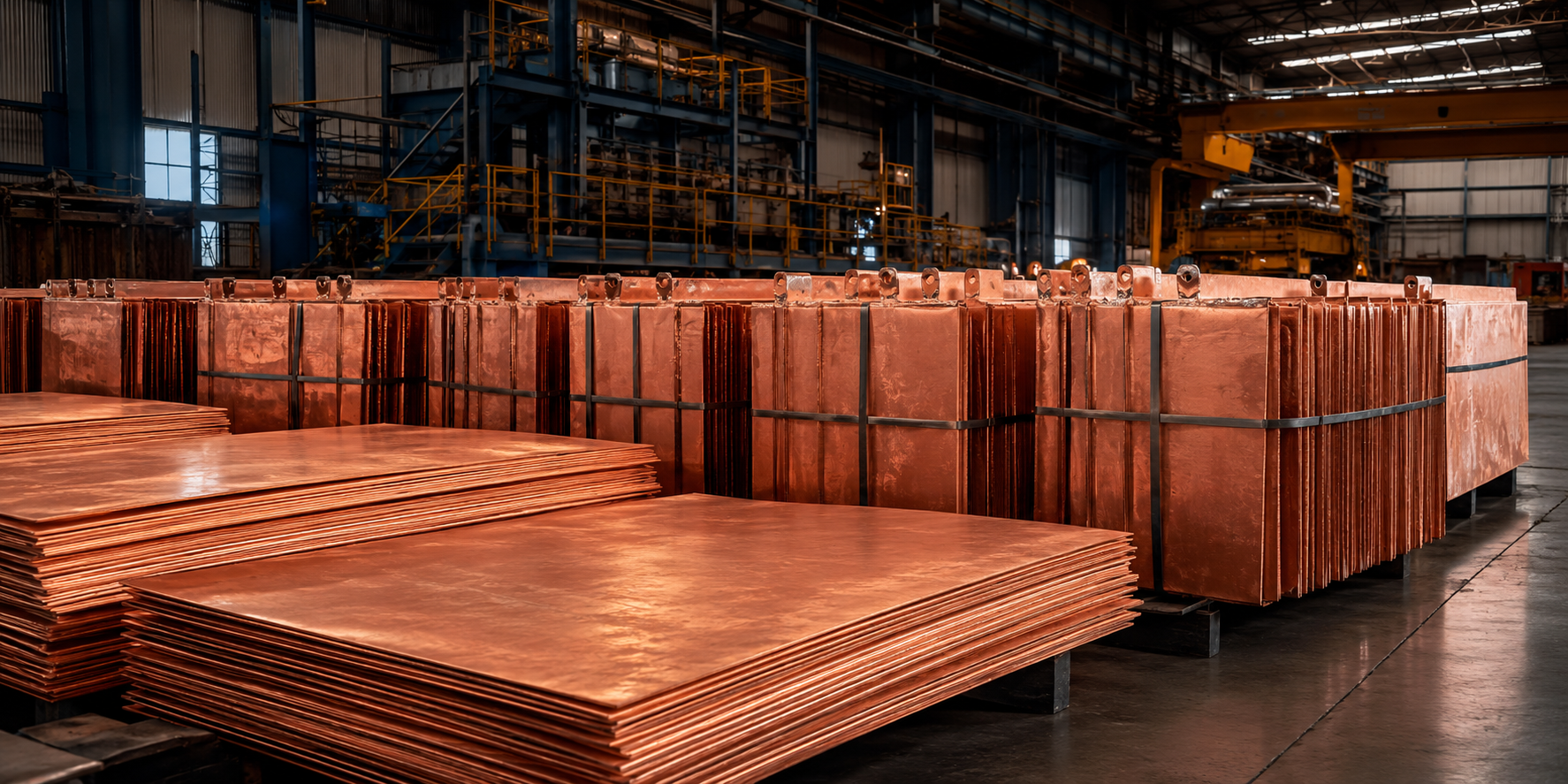 Industrial copper cathodes